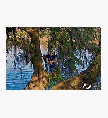 MAN IN A TREE Photographic Print