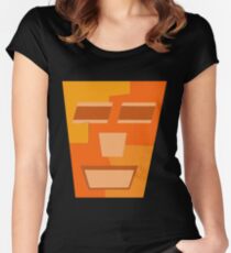 Orange Tripod (Facemadics abstract face colorful contemporary) Fitted Scoop T-Shirt