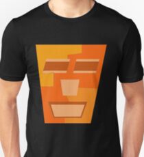 Orange Tripod (Facemadics abstract face colorful contemporary) Slim Fit T-Shirt