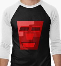 Red Wine (Facemadics colorful contemporary abstract face) Baseball ¾ Sleeve T-Shirt