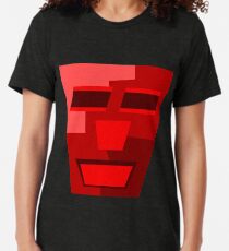Red Wine (Facemadics colorful contemporary abstract face) Tri-blend T-Shirt