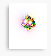 Rubik's Cube Sun Glare Design Canvas Print