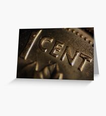 "giant penny" Greeting Card