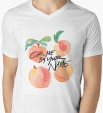 Ruf mich mit deinem Namen an T-Shirt mit V-Ausschnitt