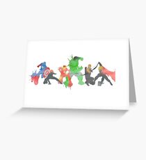 Superheros Greeting Card