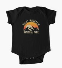 Rocky Mountain National Park Retro T Shirt Short Sleeve Baby One-Piece