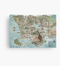 Map of Faerun 4E Canvas Print