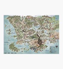 Map of Faerun 4E Photographic Print