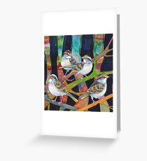 White-throated sparrows painting - 2012 Greeting Card