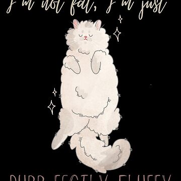 Artwork thumbnail, I'm not fat - Persian Cat - Gifts for Cat Lovers by FelineEmporium