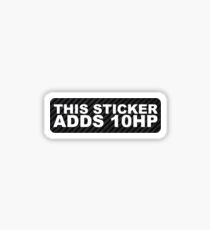 This Sticker Adds 10HP Carbon Fibre / Fiber Sticker