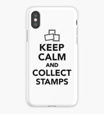 Keep calm and collect stamps iPhone Case/Skin