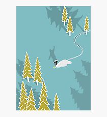 Girls snowboarding Photographic Print