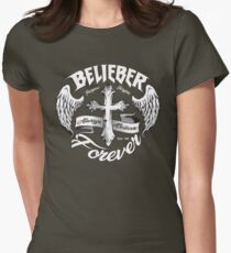 Belieber Forever Reversed Women's Fitted T-Shirt