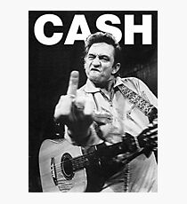 Johnny Cash with Logo Photographic Print