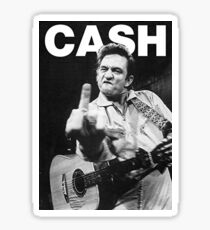 Johnny Cash mit Logo Sticker