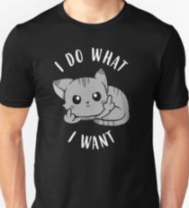 Ich tue, was ich will Sassy Cat Slim Fit T-Shirt