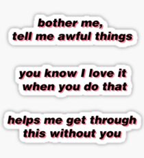 Awful Things Lyrics Sticker Set | Lil Peep Merch Sticker