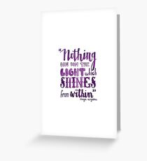 Maya Angelou Watercolor Quote Greeting Card