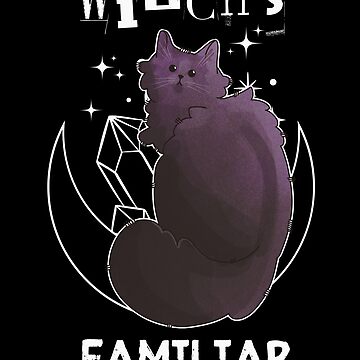 Artwork thumbnail, Witch's Familiar - Black Cat - Halloween design by FelineEmporium