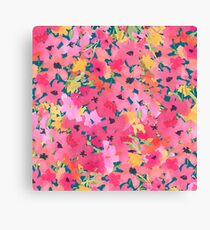 Pink and Peach Garden Canvas Print