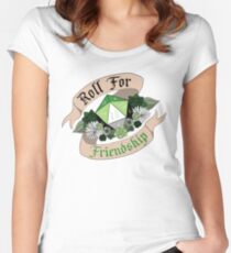 Roll For Friendship! - Aromantic Pride Women's Fitted Scoop T-Shirt