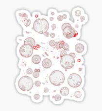 Red Bubbles Sticker