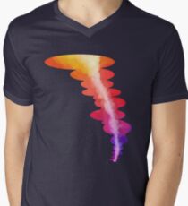 Colorful Rainbow Sunset Tornado Men's V-Neck T-Shirt