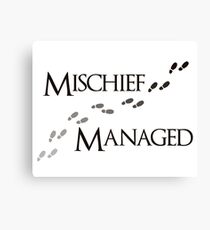 Mischief Managed Canvas Print