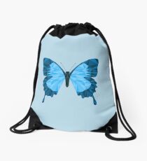 Geometric Butterfly Drawstring Bag