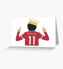 Mo Salah Egyptian King Liverpool FC Design Greeting Card