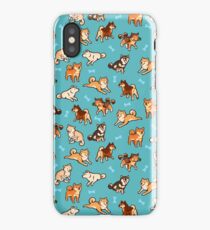 shibes in blue iPhone Case