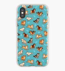 shibes in blue iPhone Case