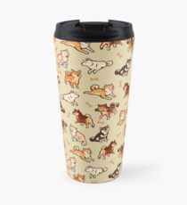 shibes in cream Travel Mug