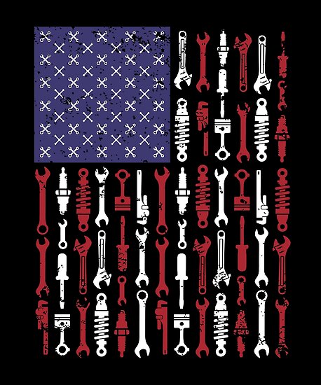 "Auto Diesel Mechanic Flag Mechanics Tools" Poster by printedkicks | Redbubble