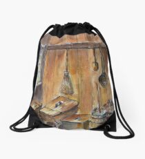 Shedding Light on the past Drawstring Bag