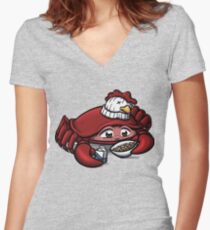 Les Poissons Women's Fitted V-Neck T-Shirt