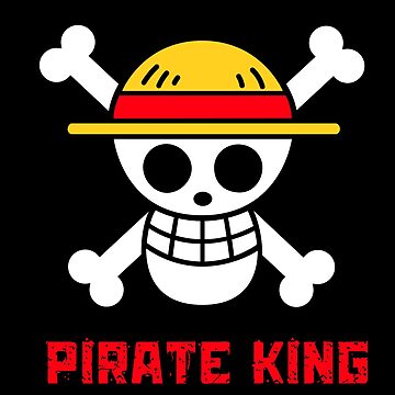One Piece Pirate King Jolly Roger Flag One Piece Luffy Pirate King   Sticker for Sale by The-Vault