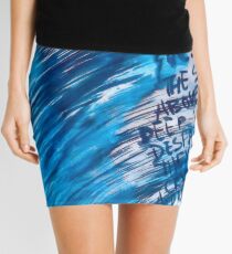 Watercolor with words Mini Skirt