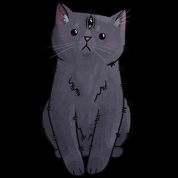 Artwork thumbnail, Third Eye - British Kitten - Halloween design by FelineEmporium