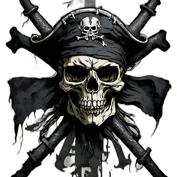 Pirate Skull Captaing Flag Design