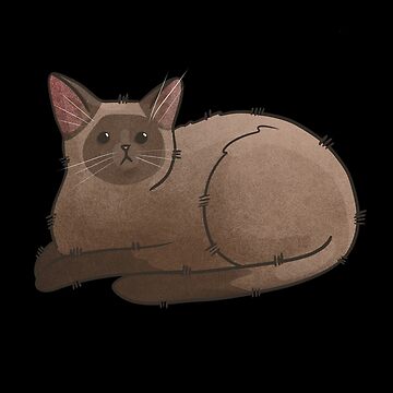 Artwork thumbnail, Chocolate Point Burmese Cat Loaf - Cat lovers gifts by FelineEmporium