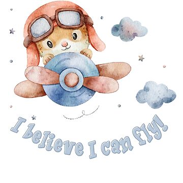 I believe i can fly : Illustration enfant en A4, A5, carte postale