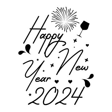 Bonne année 2024 12 nouveaux chapitres 365 nouvelles chances 2024 Nouvel An  Sticker | Sticker