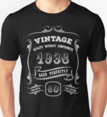 Vintage 1938 - 80th Birthday Tshirt Unisex T-Shirt