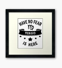 Virgo Zodiac No Fear Cool Funny Framed Print