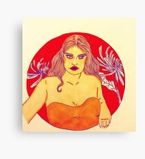 Japanese flower girl Canvas Print
