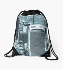 London City scape with a blue hue Drawstring Bag