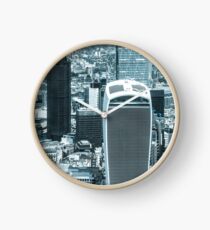 London City scape with a blue hue Clock