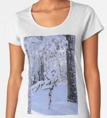 Sculpture tree in snow Women's Premium T-Shirt